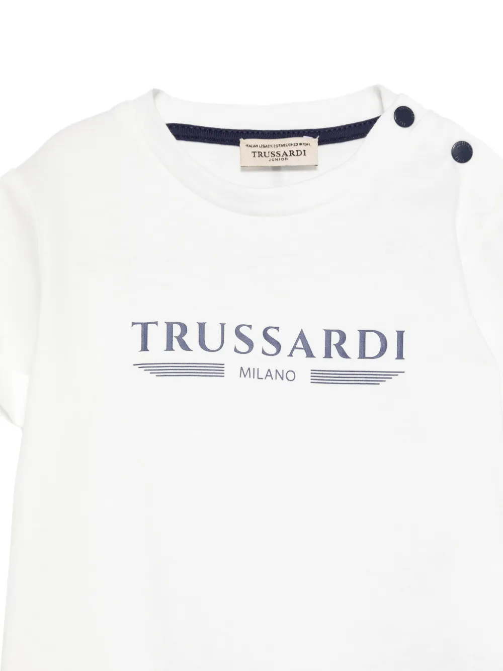  Trussardi Junior Buttoned T-shirt - White 