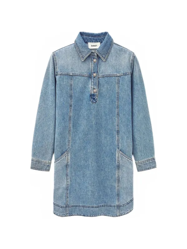 farfetch denim dress Cinq A Sept Women's Elyse Dress - Blue - Size 12