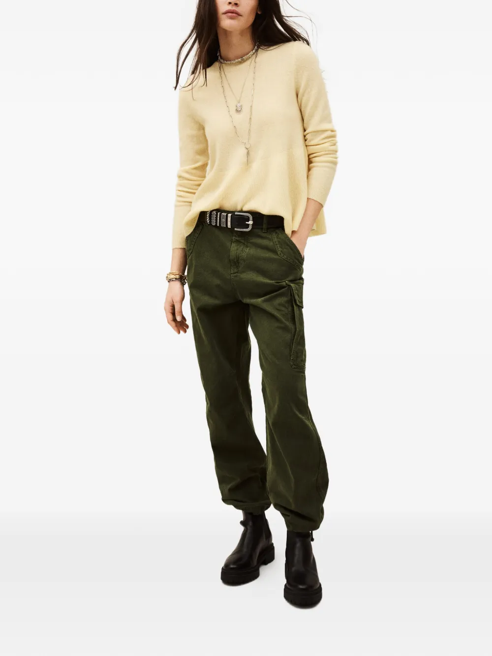 Salama Buttoned-Back Knitted Top