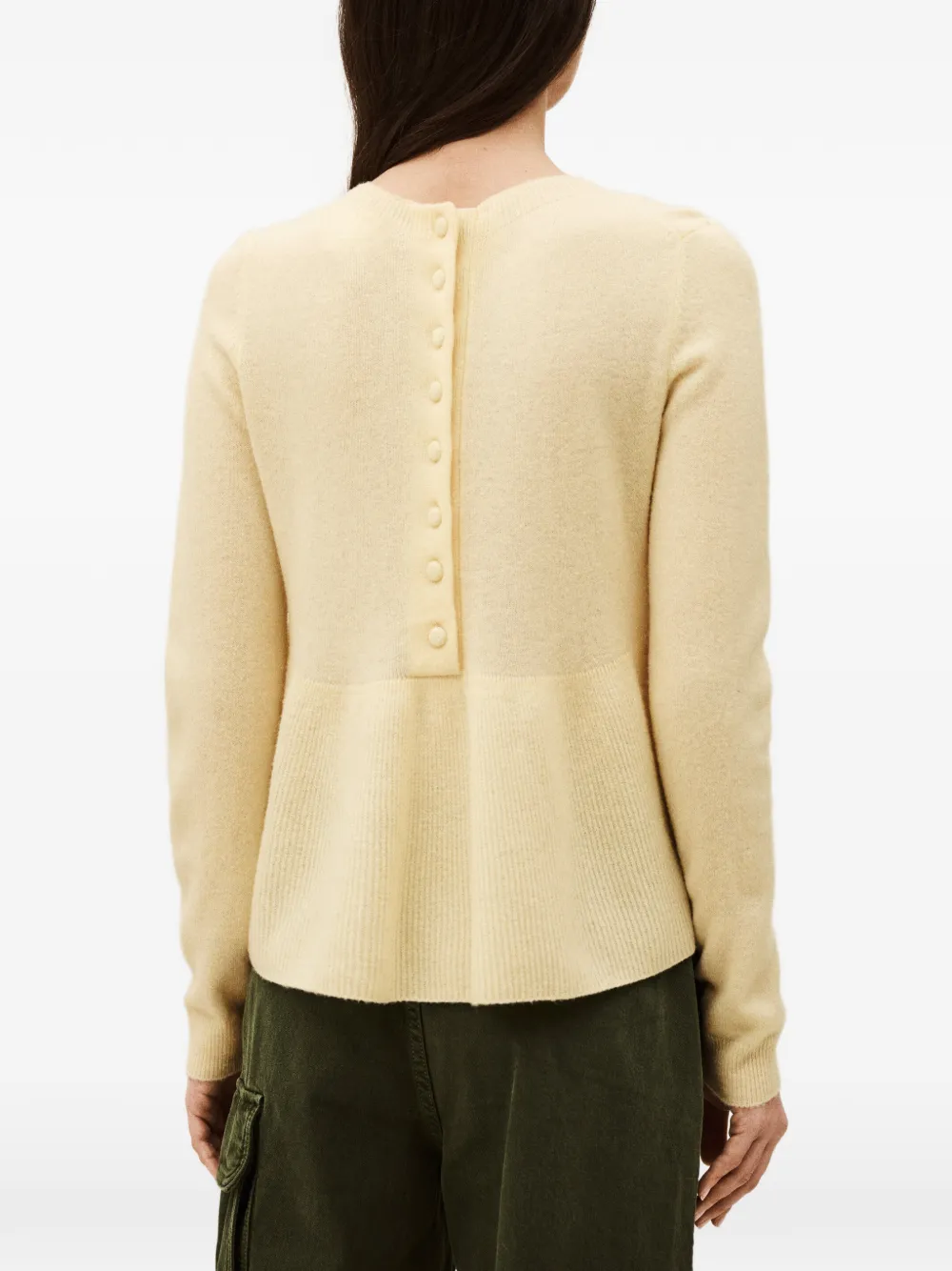 Salama Buttoned-Back Knitted Top