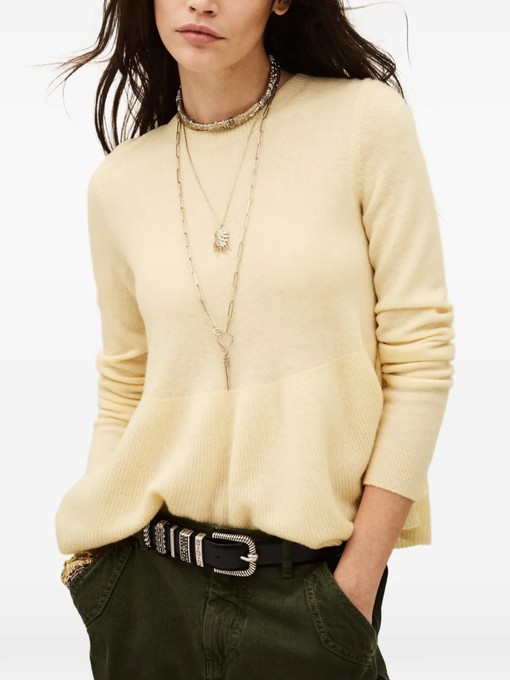 Salama Buttoned-Back Knitted Top