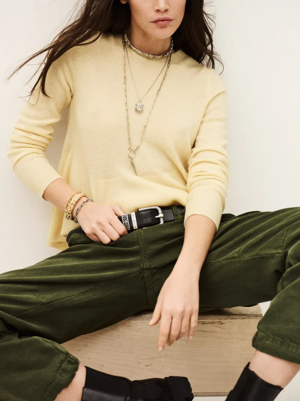 Salama Buttoned-Back Knitted Top