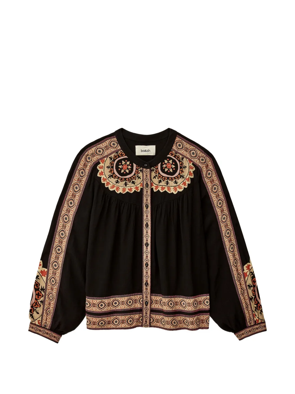 Ba&Sh Valda printed top - Nero