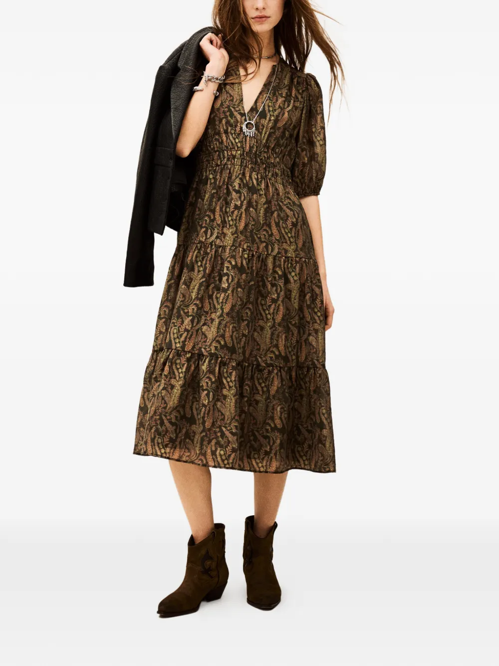 Ba&Sh Tanyssa paisley-pattern tiered dress | Day Dresses | Image 2