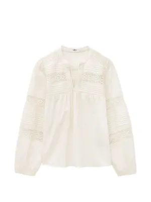 ISABEL MARANT Zelly ラッフル エンブロイダリーブラウス
