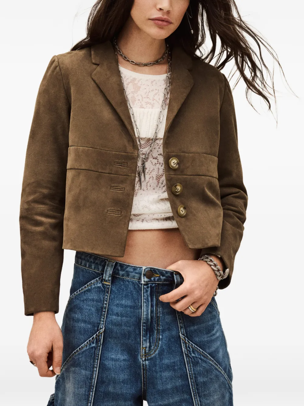  Ba&sh Morfeo Buttoned Jacket - Brown 