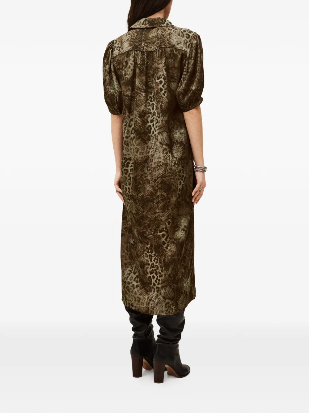 Corma Puff-Sleeve Midi Dress