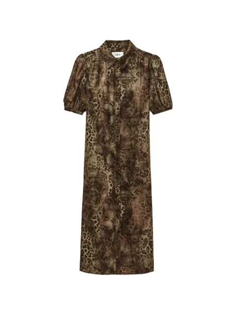 Ba&Sh Corma puff-sleeve midi dress