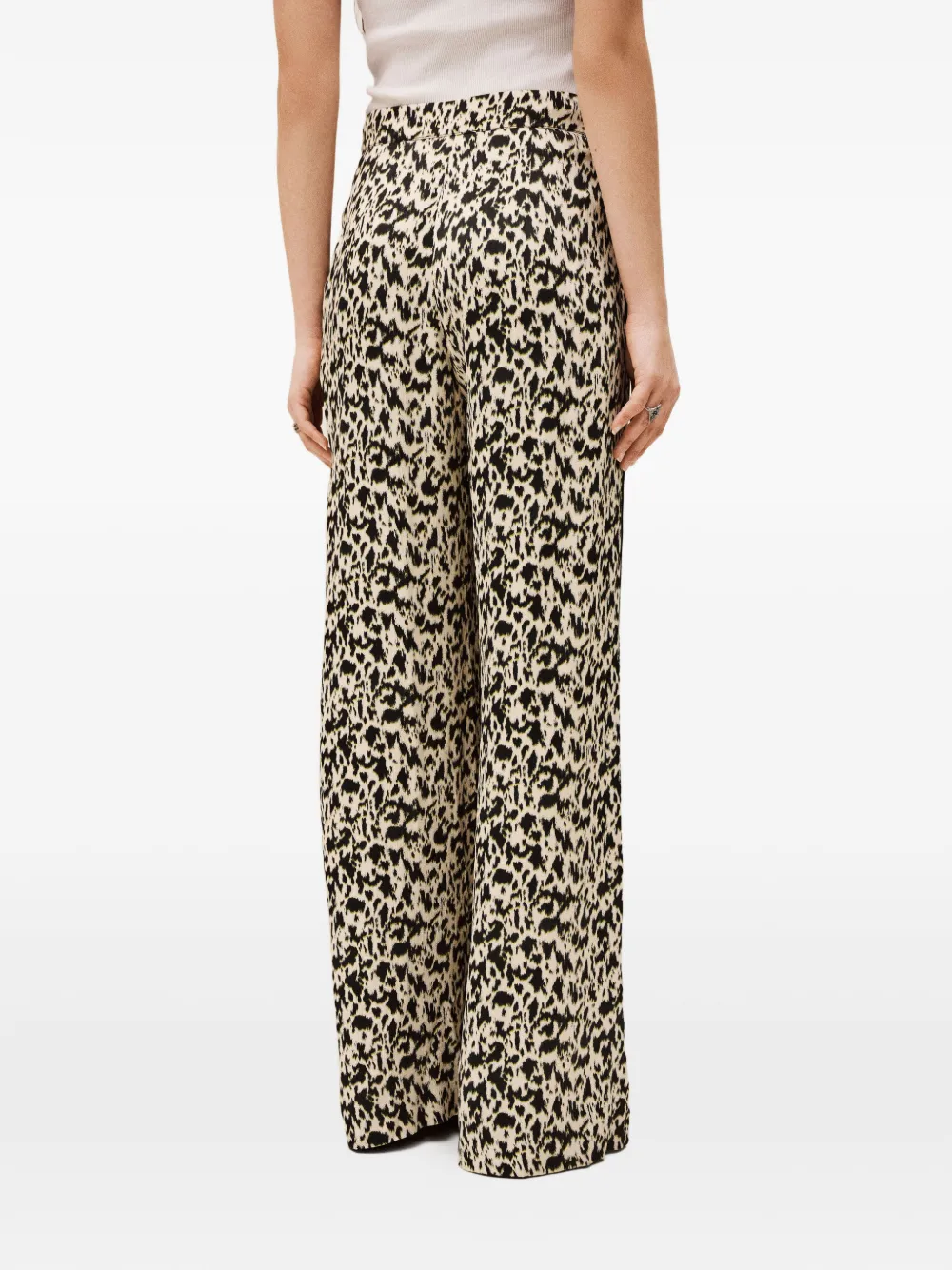Ba&Sh Plyde broek met wijde pijpen Beige