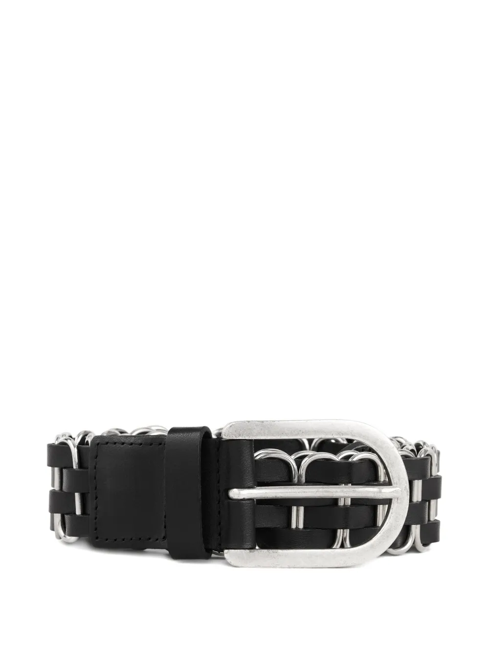 Ba&Sh Beck woven-design buckle belt - Nero
