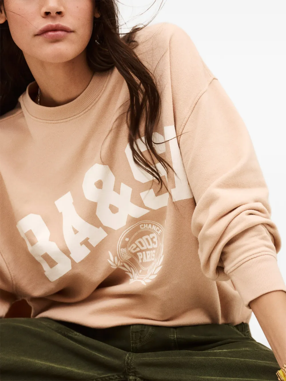 Ba&Sh Benjamin sweater met grafische print Beige