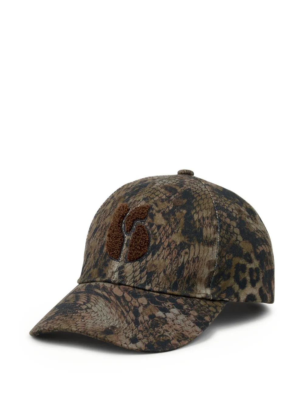  Ba&sh Honi Logo-appliqué Patterned Cap - Green 