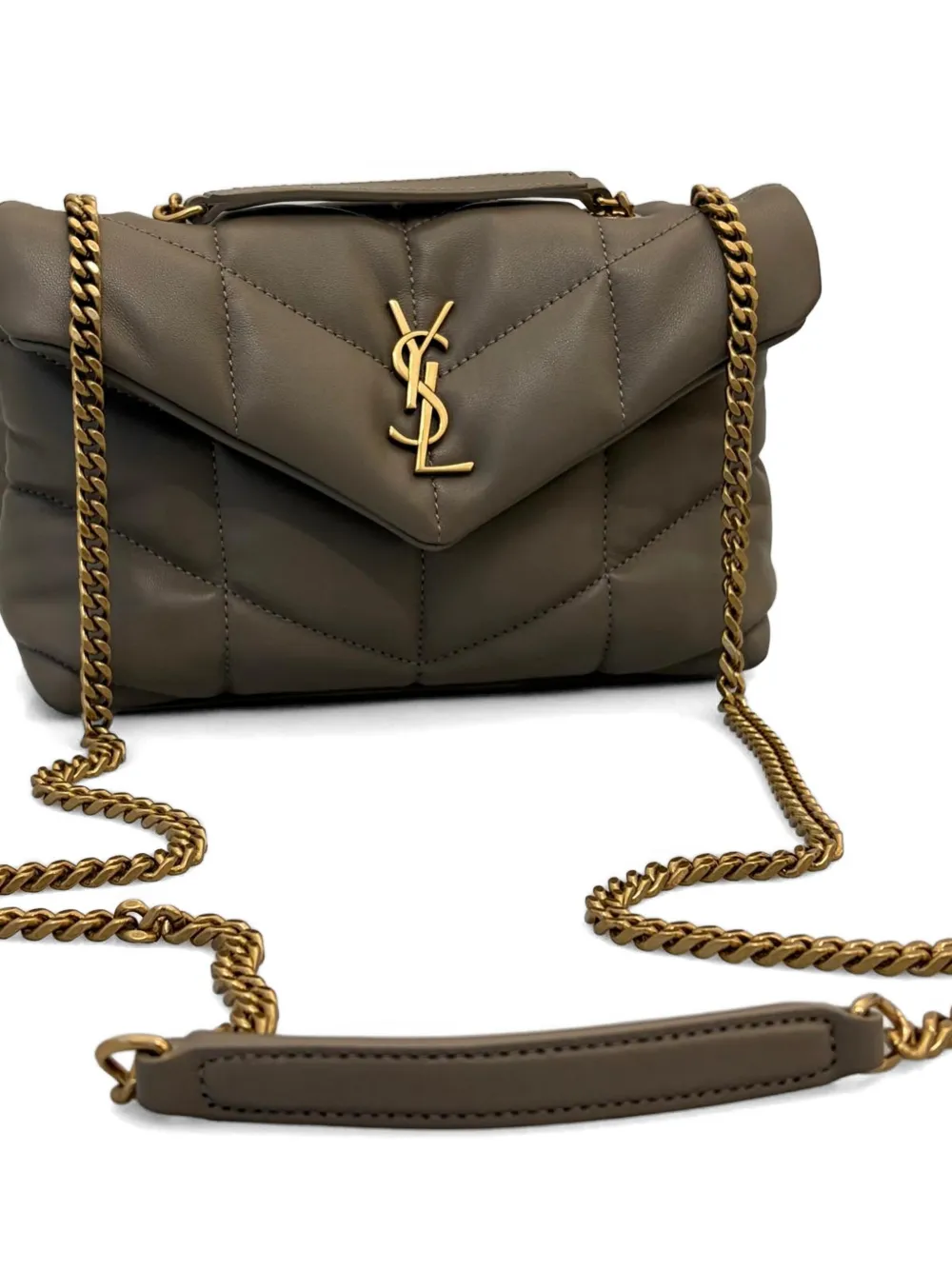 Saint Laurent Toy Puffer schoudertas Grijs