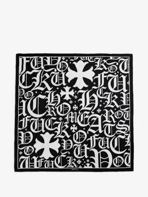Chrome Hearts mascada con logo de cruz