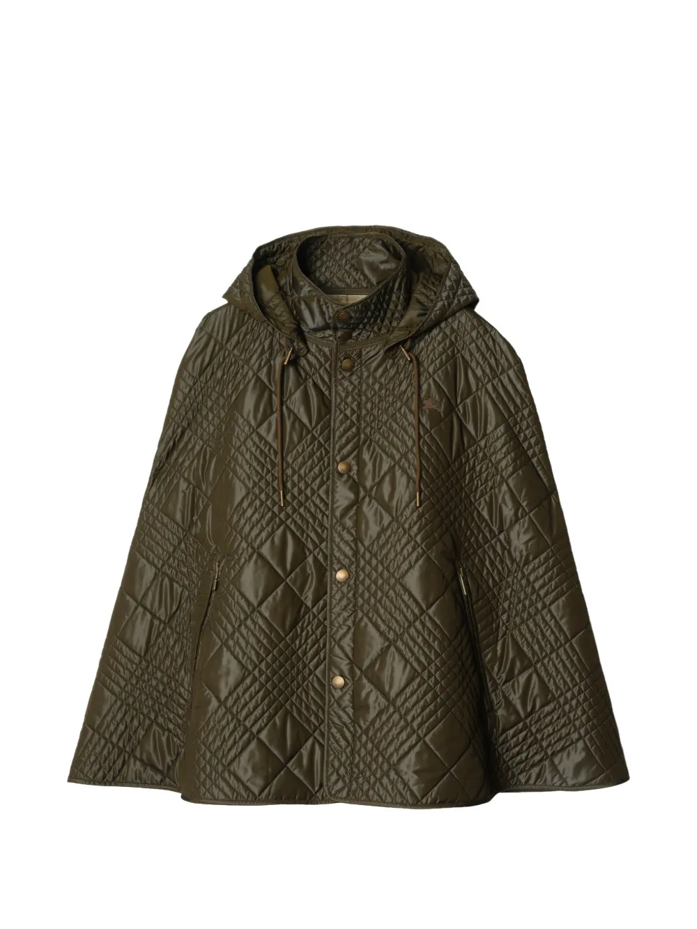Burberry Cape mit Mikro-Karomuster - Grün