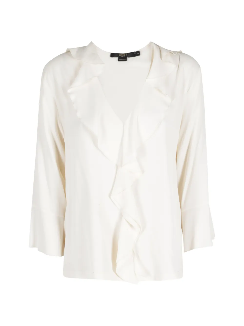 Seventy V-neck ruffled blouse - Toni neutri