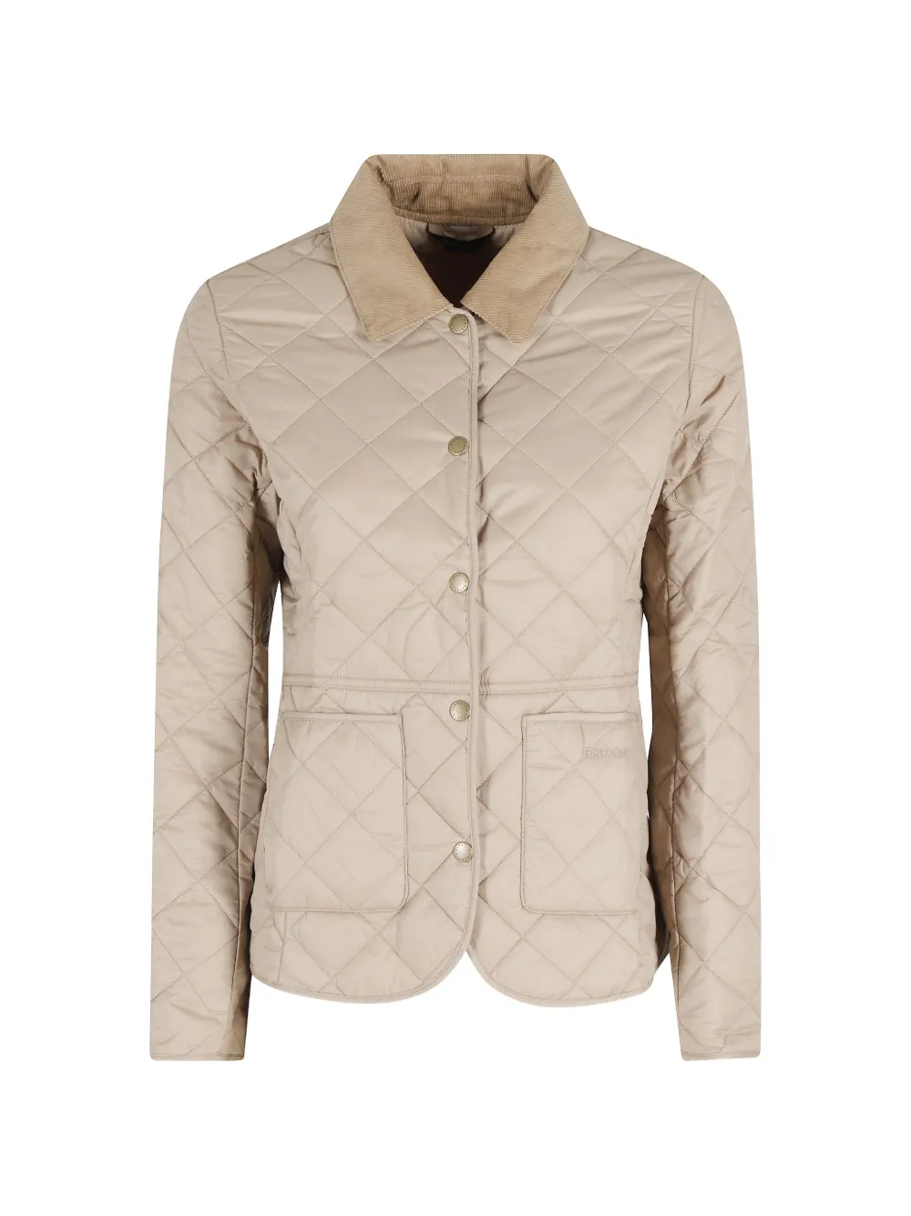 Barbour Deveron quilted corduroy-collar jacket - Toni neutri