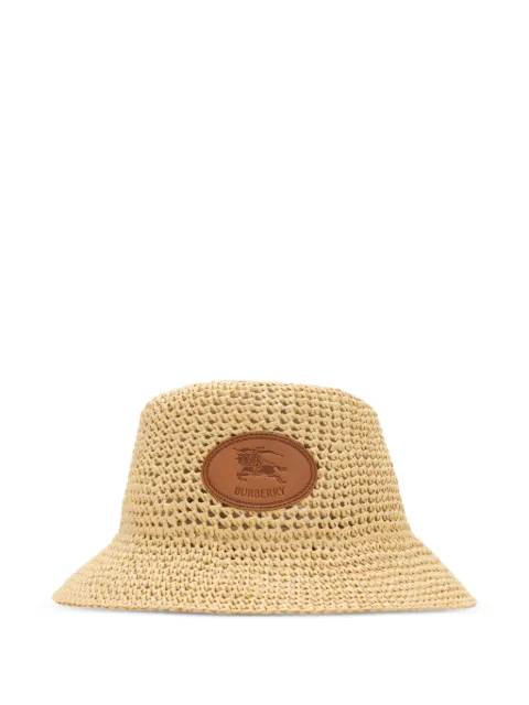 Burberry Knight Stamp raffia-effect bucket hat
