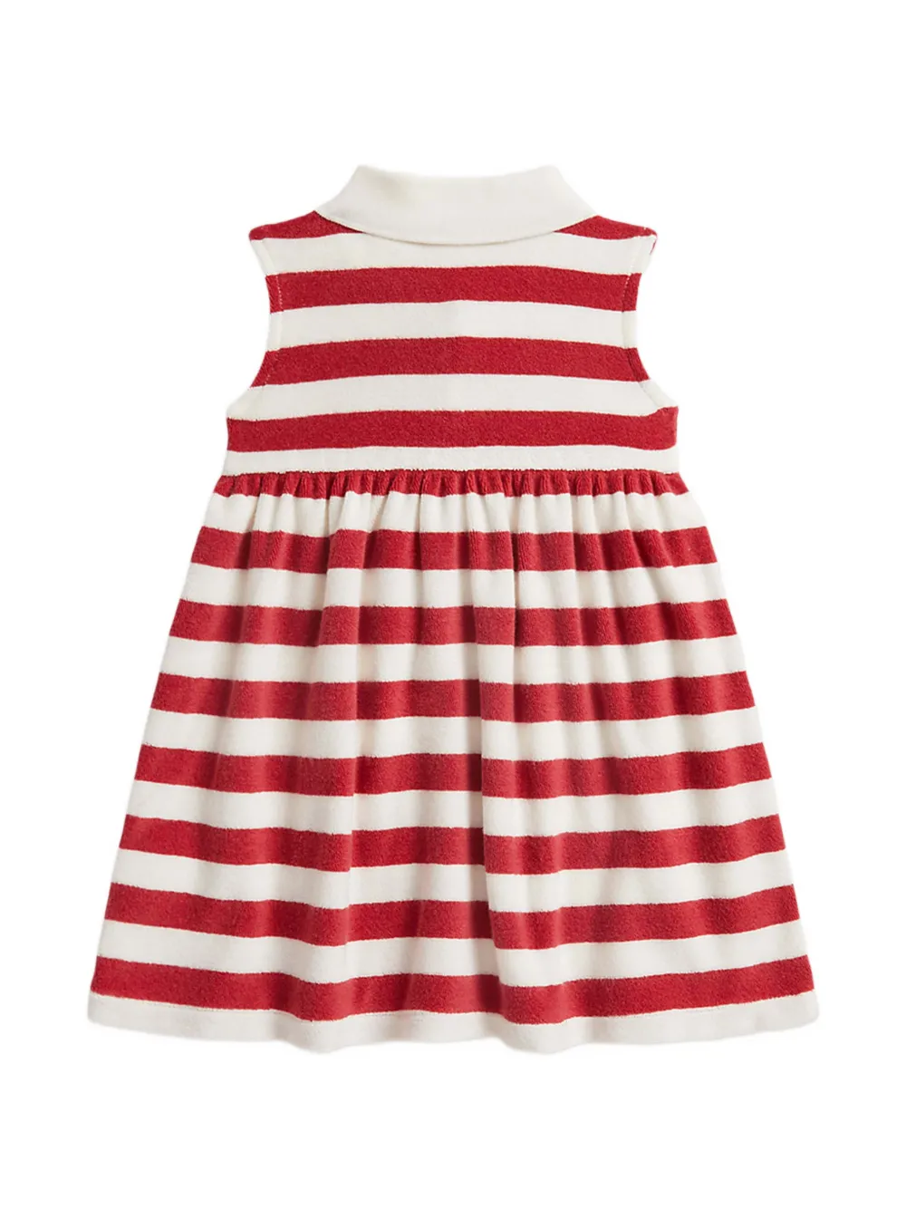Striped-Pattern Collared Dress Set (Set Of Three)