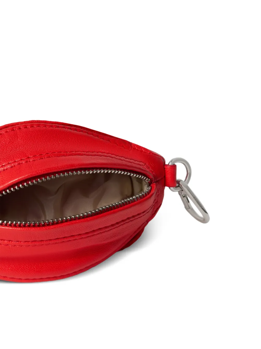  Lemaire Balloon Zipped Leather Key Ring - Red 