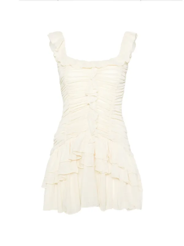 aje violette bubble hem mini dress Violette Bubble Mini Dress