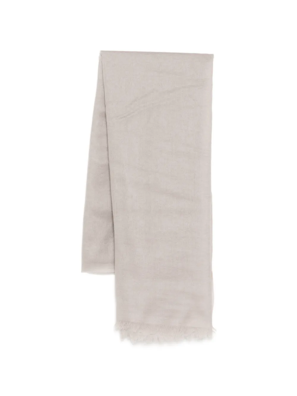 N.Peal Sciarpa con bordi sfrangiati - Grigio