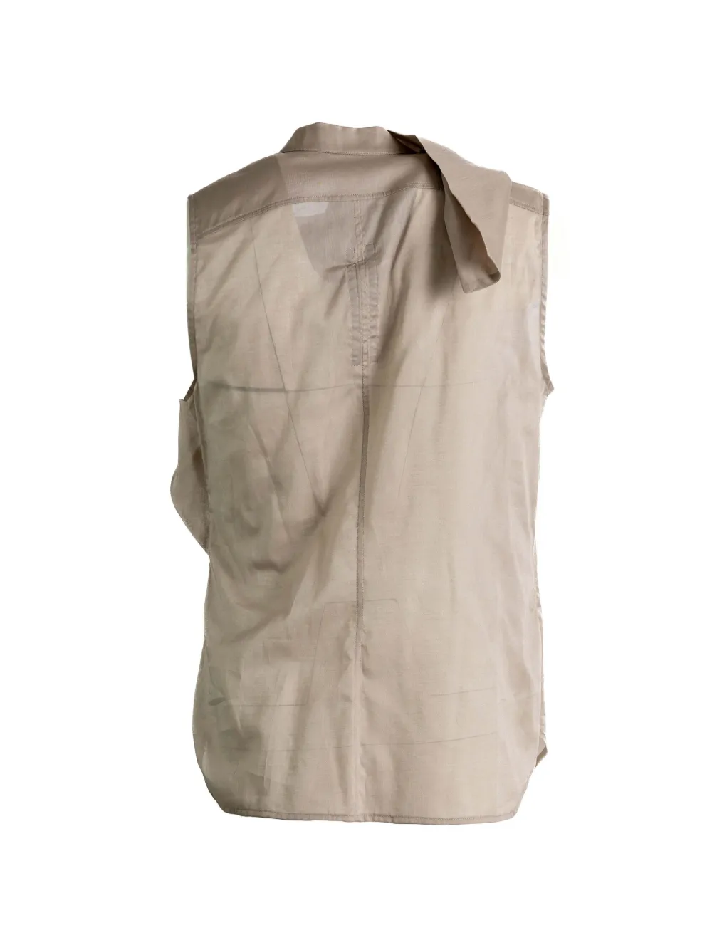 Rick Owens Gedrapeerde mouwloze blouse Beige