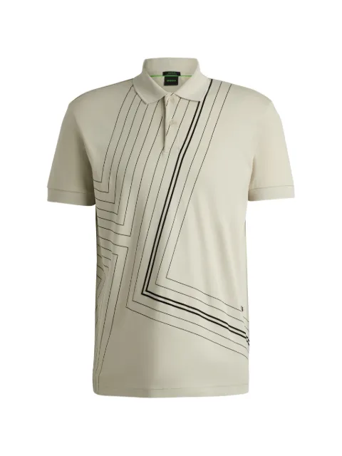 BOSS Camisa polo com estampa gráfica