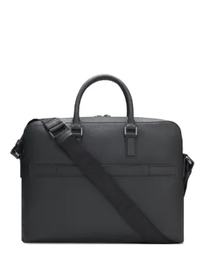 Burberry Pasta De Couro Com Estampa Check | Preto | FARFETCH BR