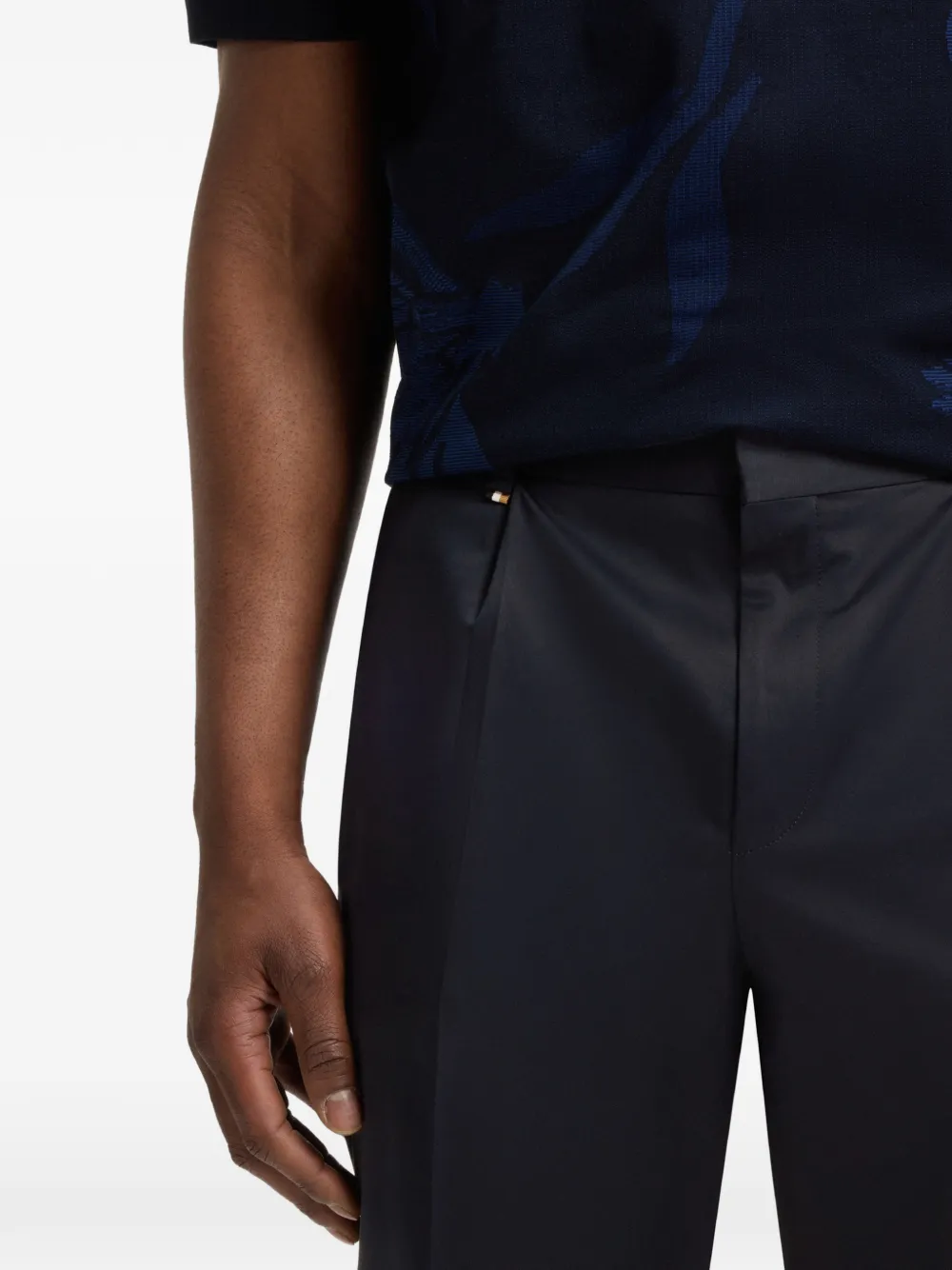BOSS Stretch pantalon Blauw