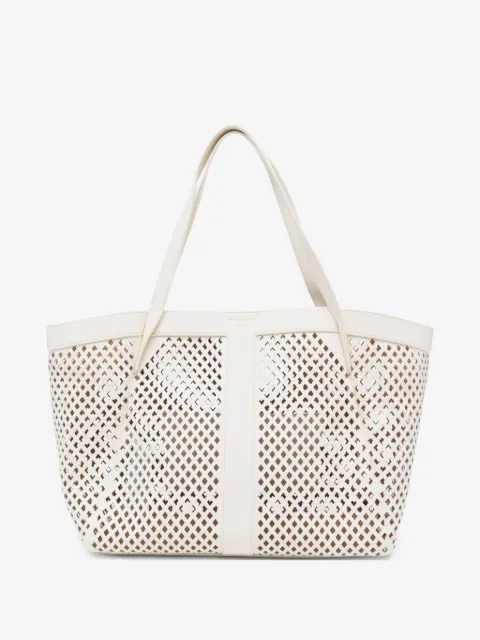 TWINSET mesh leather shopper bag
