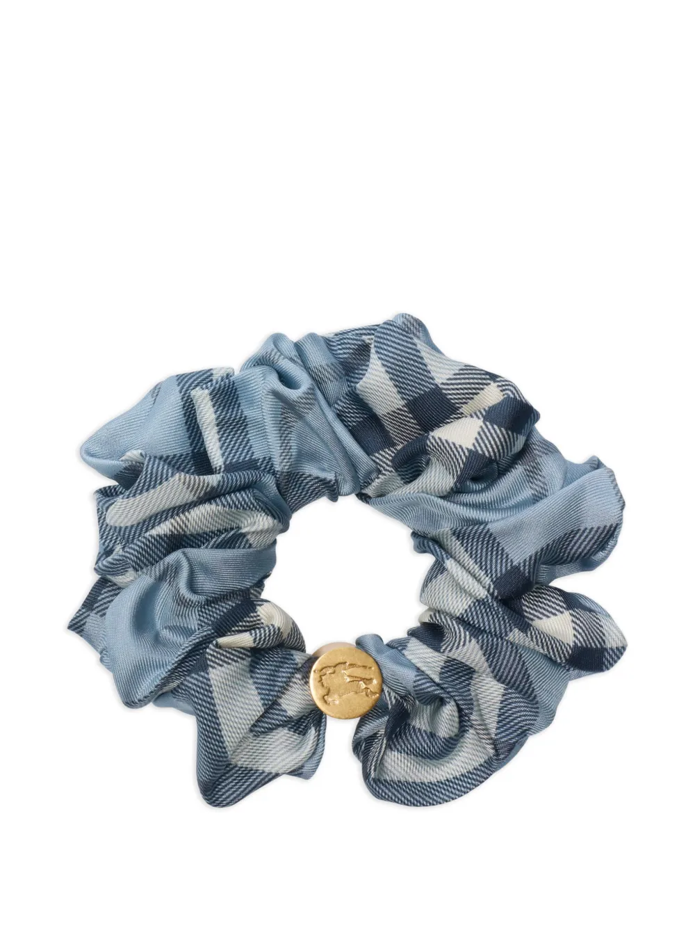 Burberry Check silk scrunchie - Blu