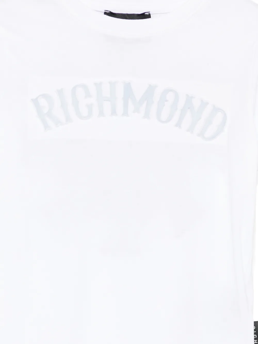 John Richmond Junior T-shirt met logo-reliëf Wit