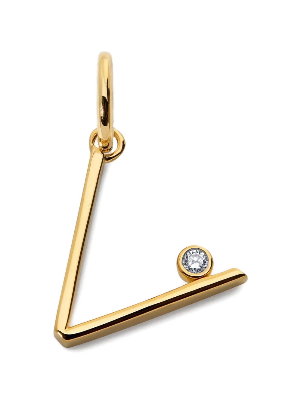 Monica Vinader Pendente Solitaire con diamante - Oro