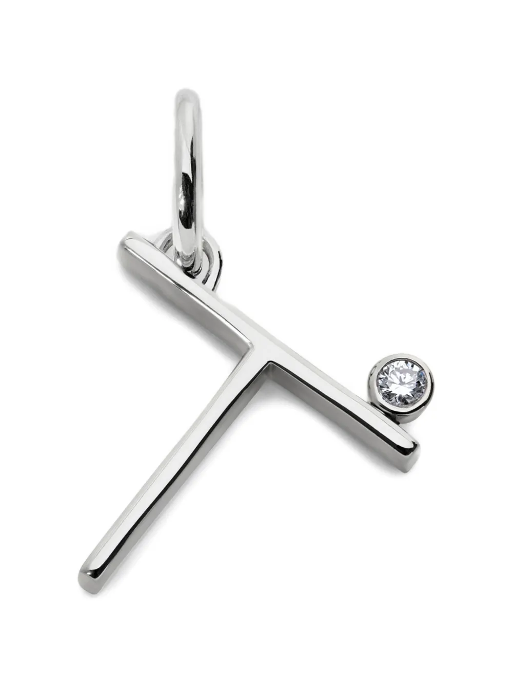 Monica Vinader Pendente Solitaire con diamante - Argento