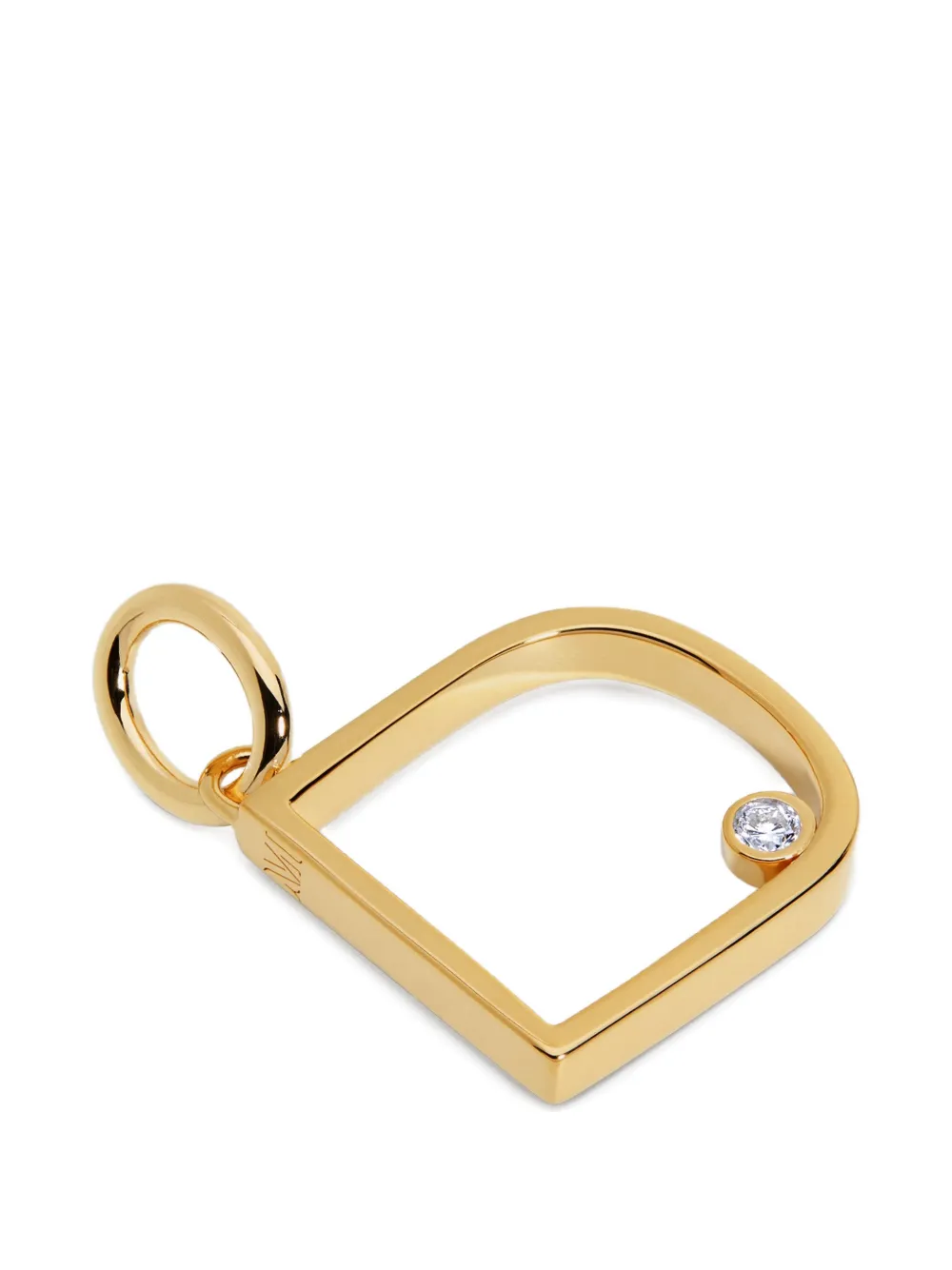  Monica Vinader Initial D Solitaire-diamond Pendant - Gold 