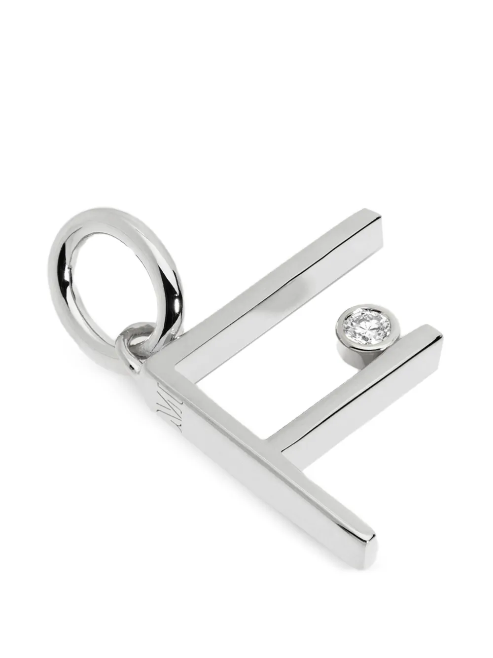  Monica Vinader Solitaire Diamond Initial Pendant - Silver 