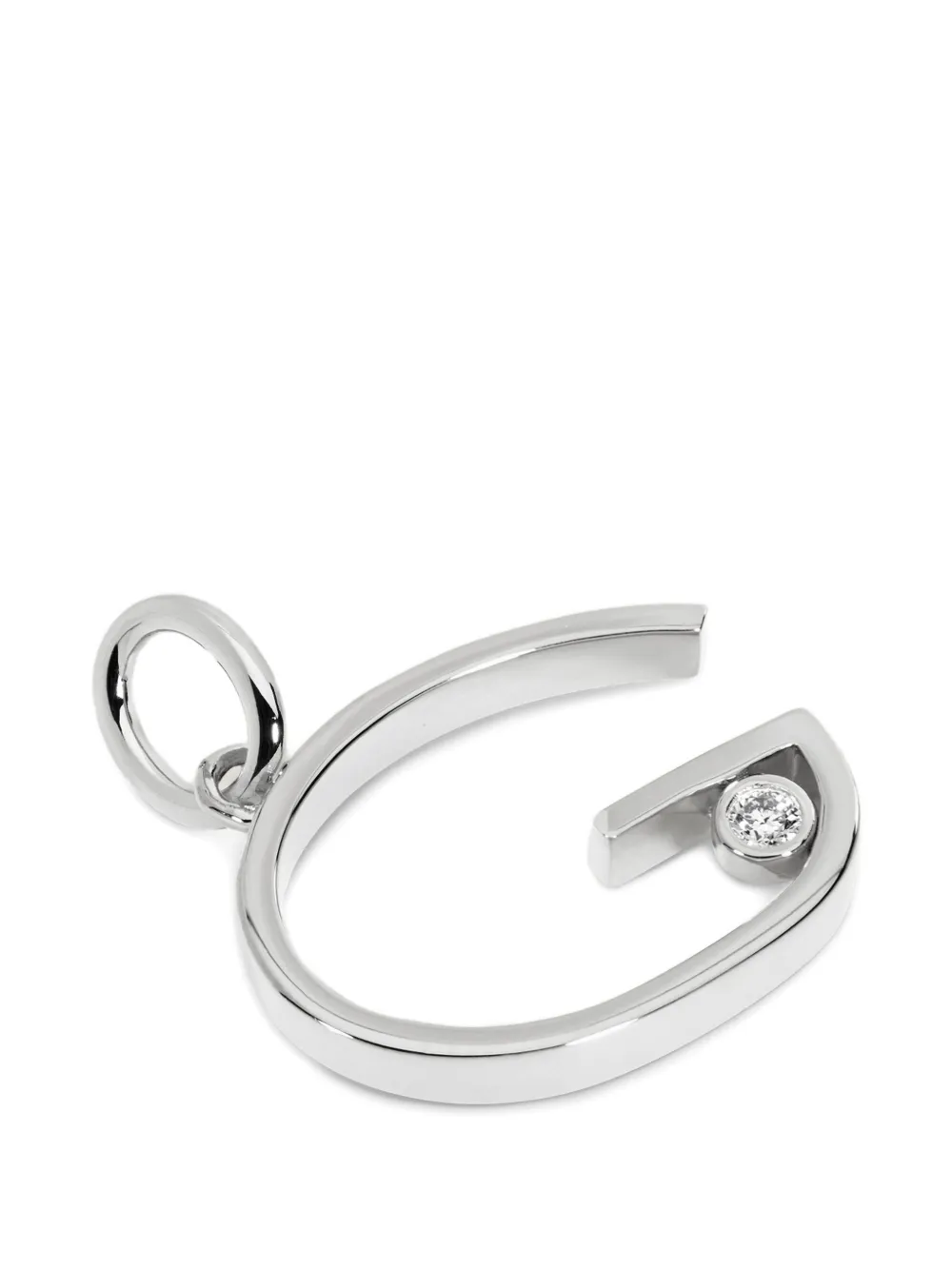 Initial G Solitaire-Diamond Pendant