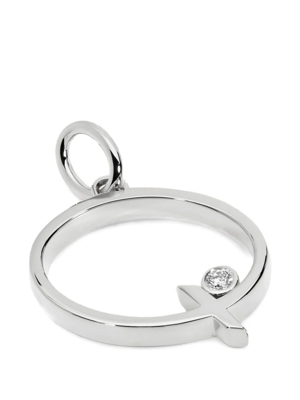 Solitaire Diamond Initial Pendant