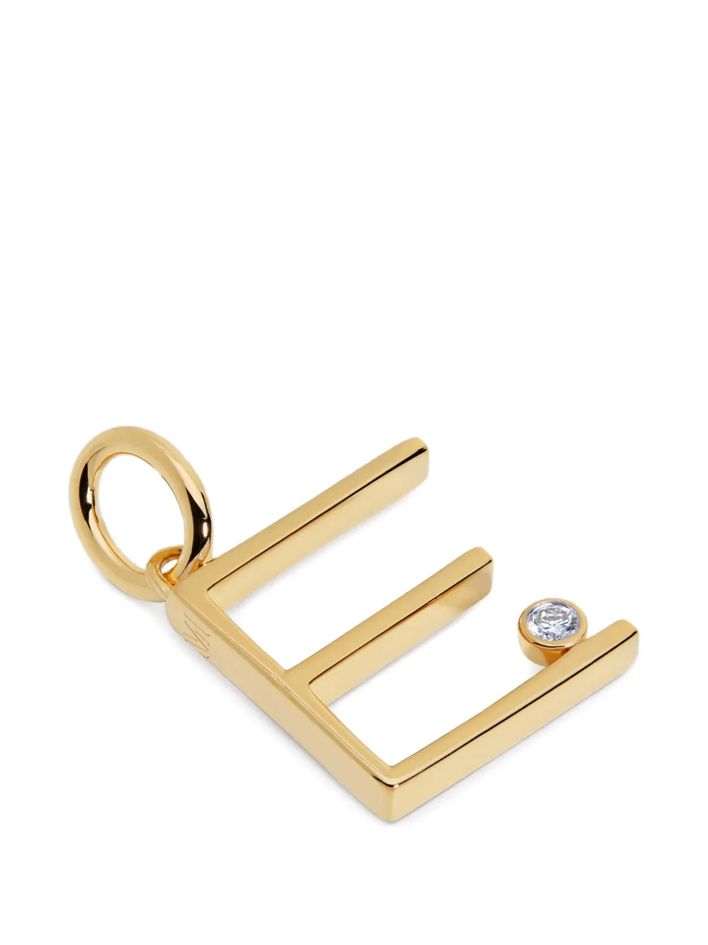 Monica Vinader Pendente a forma di lettera con diamanti - Oro