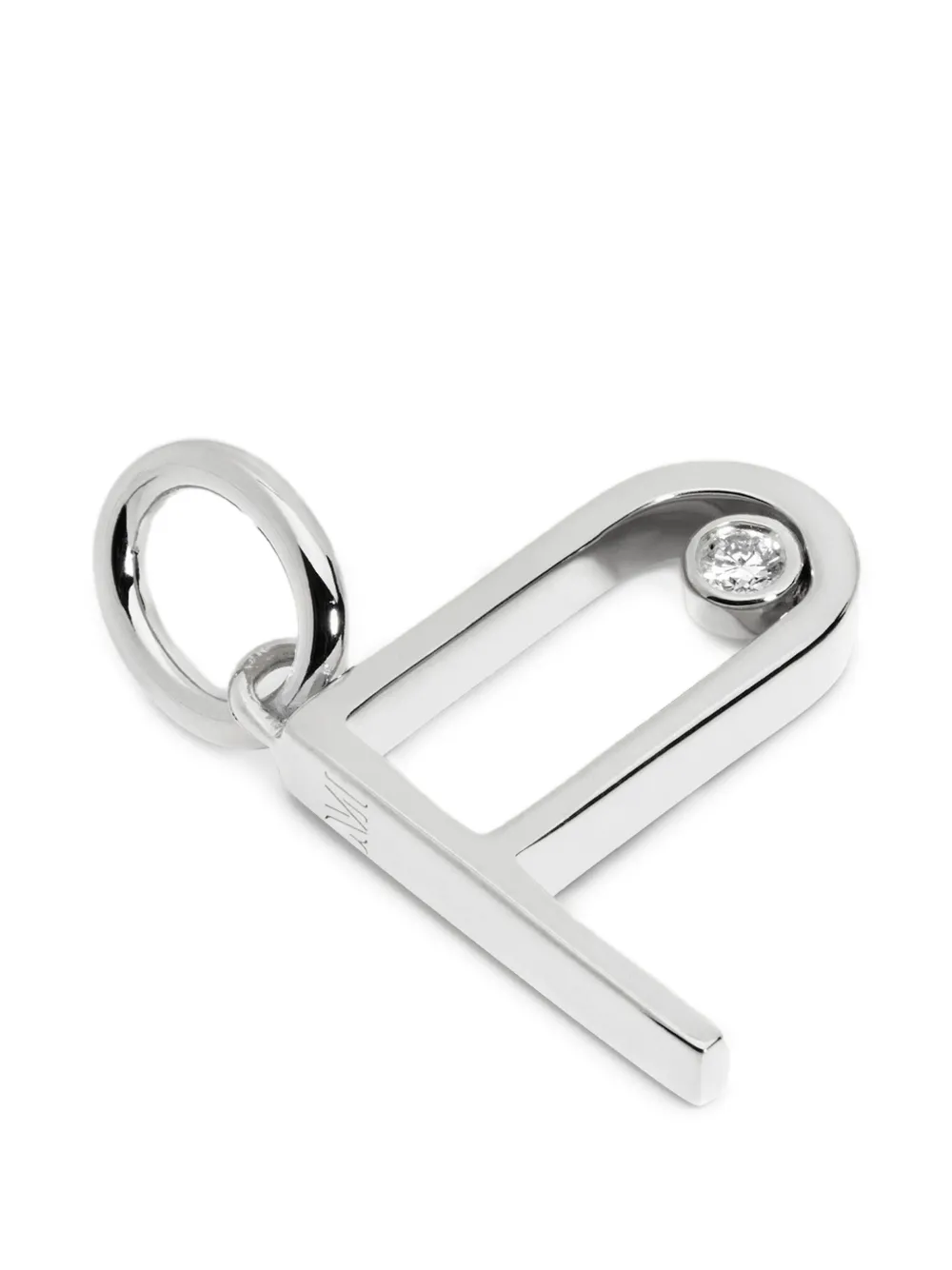  Monica Vinader Solitaire Diamond Initial Pendant - Silver 