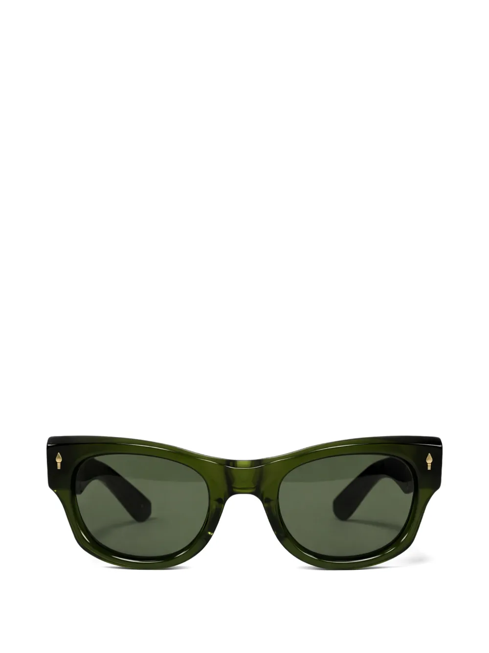Jacques Marie Mage embellishment square-frame sunglasses - Verde