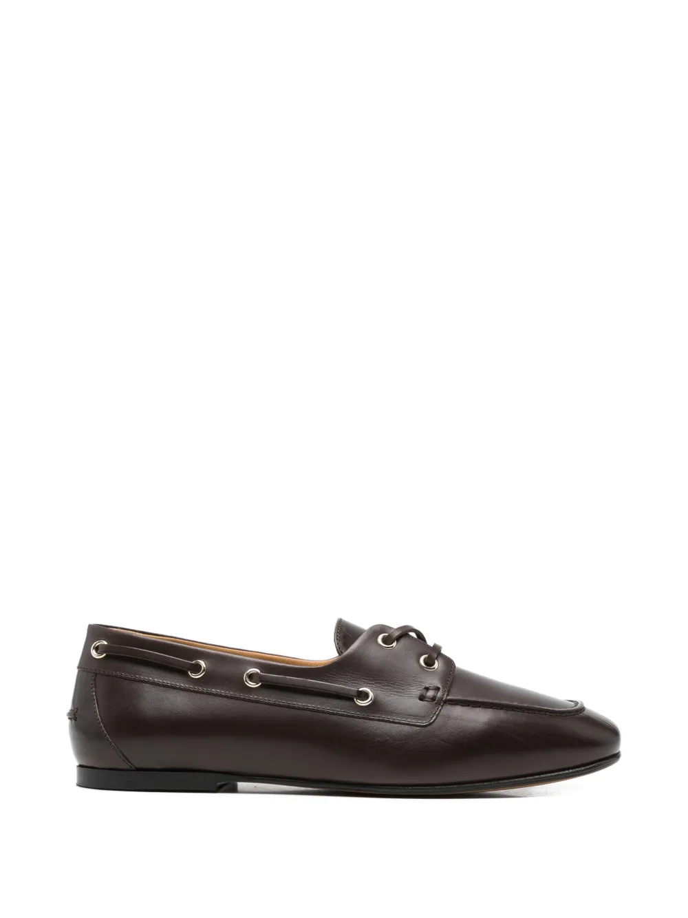 Henderson Baracco eyelet lace-up boat shoes - Braun