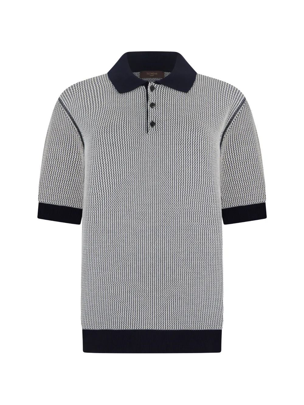 slowear ribbed-knit polo shirt - Bianco