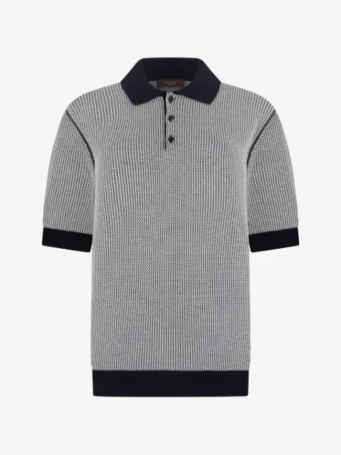 slowear ribbed-knit polo shirt