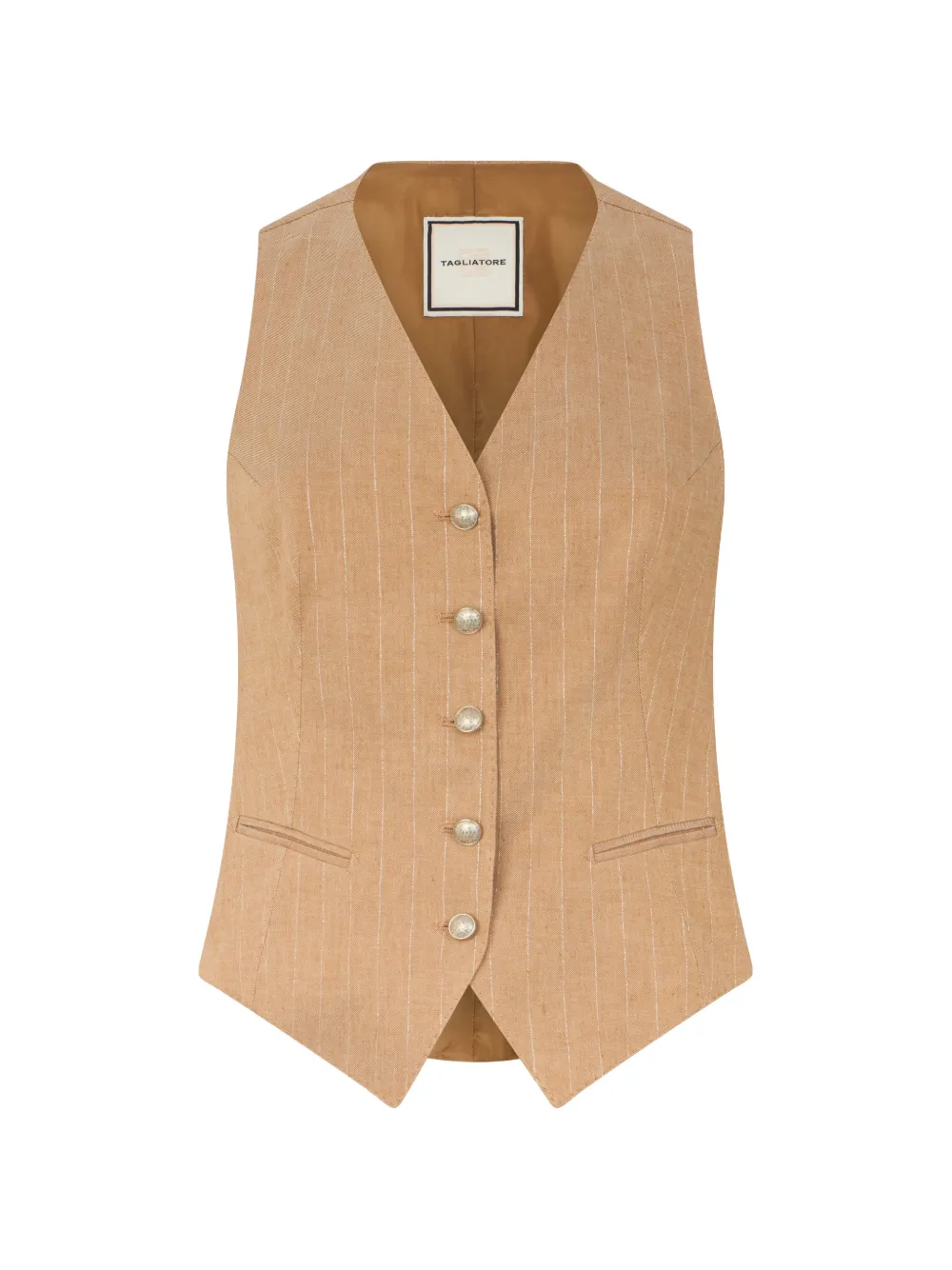 Tagliatore striped V-neck vest - Toni neutri