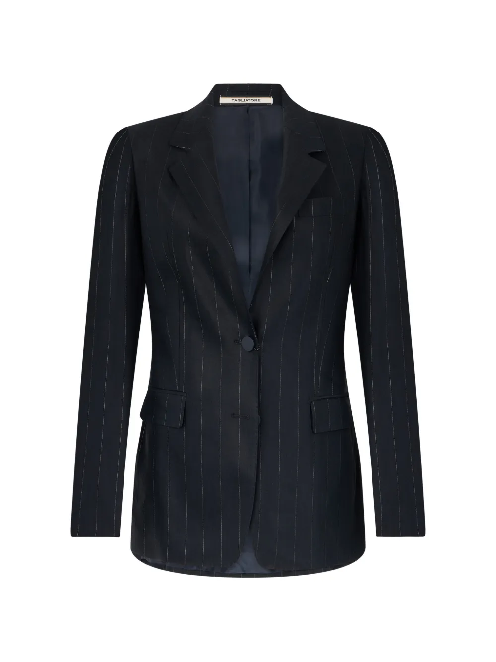 Tagliatore pinstripe one-button suit - Nero