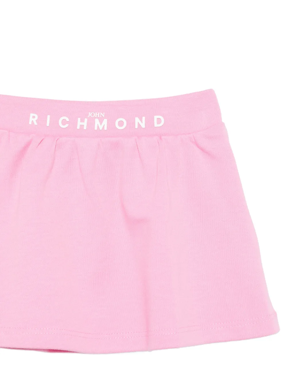 John Richmond Junior Tweedelige shorts set met logo Roze