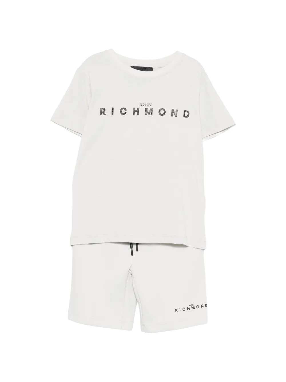 John Richmond Junior logo-appliqué shorts set (set of two) - Grigio