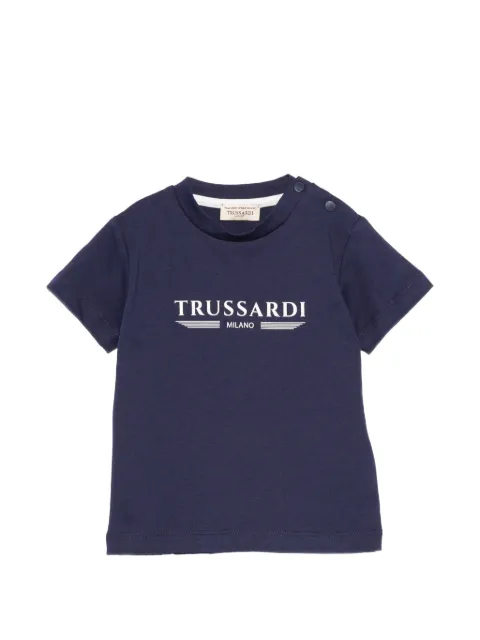 TRUSSARDI JUNIOR playera con logo estampado